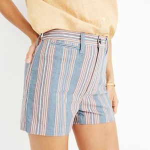 NWT Madewell Emmett Shorts in Rainbow Stripe